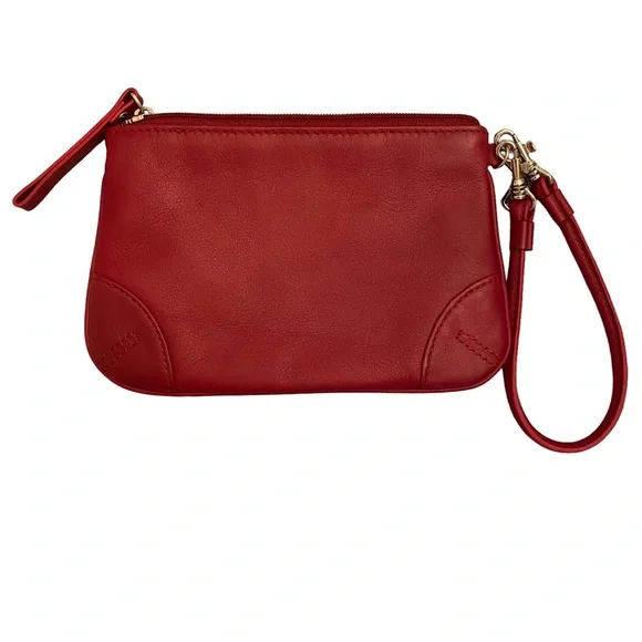 Burgundy Leather Wristlet - Picture 7 of 7